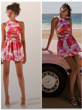 Peppermayo Pink Rose Home With You Mini Dress Size 16